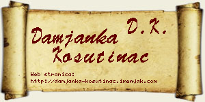 Damjanka Košutinac vizit kartica